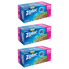 지퍼락 그립앤실 냉장 밀폐용백, 미니(XS), 100개입, 3개