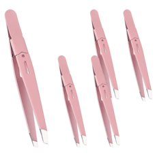 바코젤 修眉美容夾 鑷子, 粉紅色, 5個