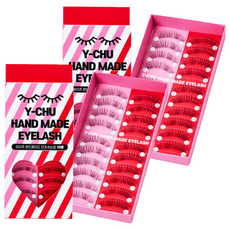 y-chu 手工大容量假睫毛 D-6 20入組, 2個, 黑色