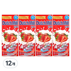 Dutch Mill 優格飲品 草莓口味, 180ml, 12個