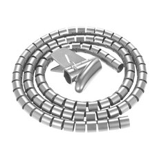 PowerSync 群加 纏繞管保護套電線理線器 帶理線夾 ACLWAGW325S 3m x 25mm 銀色, 1個