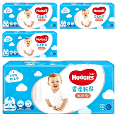 HUGGIES 好奇 雲柔乾爽黏貼型尿布, L, 216片