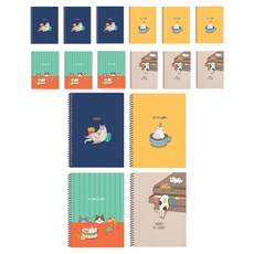 Bfancy 貓咪印花B5空白筆記本, 隨機出貨, 16個