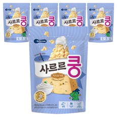 베베쿡 유아용 사르르쿵 과자, 치즈요거트맛, 23g, 5개