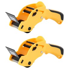 deLi 得力 手柄盒膠帶切割器 242 x 75 x 105 mm 803, 2個, 黃色