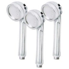 코시나 절수 샤워기 헤드, 3개, 실버