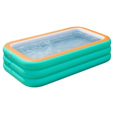 Chill Outdoor 充氣游泳池 204 x 128 x 47cm, 1個, 湖水綠/橘色/白色