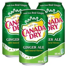 CANADA DRY 薑汁汽水 100% 天然風味, 355ml, 3罐