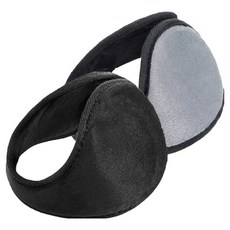 코지앤칠 겨울 방한 귀마개 귀도리, 블랙, 그레이, 1세트