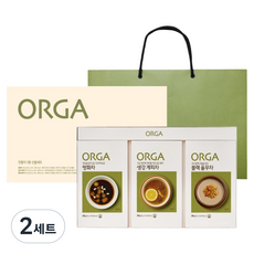 올가홀푸드 전통차 선물 3종 세트, 2세트, 쌍화차 + 블랙율무차 + 생강 계피차