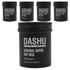 DASHU Original Super Mat Wax 男性專用頂級髮蠟, 強力塑型, 含黑豆, 摩洛哥堅果精油, 椰子香, 100ml, 5罐