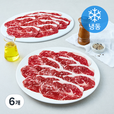 미국산 부채살 만능 슬라이스 육전 구이용 (냉동), 6개, 1kg