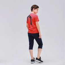 KISPO 孩童基本版型英文字母圖案短袖T恤+7分褲運動套裝