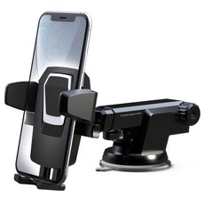 CHALLENGE HYBRID 碳纖維迷你一鍵式 2 車用手機支架, 黑色, 1個