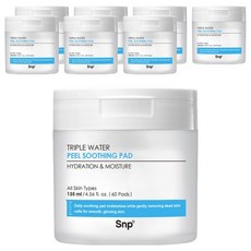 Snp Triple Water水潤去角質爽膚棉 135ml, 60片, 8罐