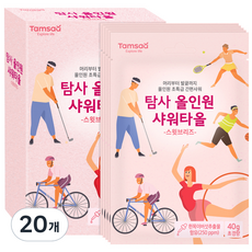 탐사 올인원 샤워타올, 스윗브리즈, 1개입, 20개