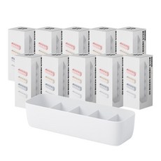 블럭마트 플라스틱 속옷 서랍 정리함 5칸, 화이트, 10개