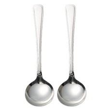 Chieh Pao 潔豹 圓大匙, 銀色, 2支