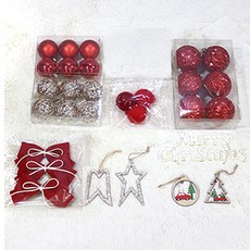 歐式浪漫聖誕樹吊飾組, 紅色, 1個