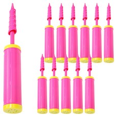 파티쇼 손펌프 공기주입기, 핑크, 12개