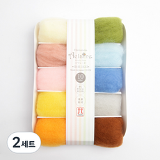하마나카 브랜드얀 아클렌 펠트 10종 세트 H441-142, 혼합색상(H441-142-2), 2세트