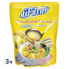 FaThai Fplus 高濃縮即食濃縮高湯 雞蛋麵 & 饅頭, 350g, 3個
