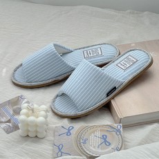 Labellaco Us四季條紋室內拖鞋, 1個, 天藍色