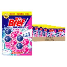 Bref 妙力 台灣公司貨 懸掛式馬桶清潔球 怡人花香 2個, 10組, 100g