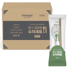 Tamsaa 一次性餐具500件組 白色, 500個, 1套