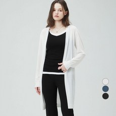 ELLEPARIS 여성용 여름 에어리 데일리 롱 가디건