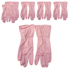 Dunlop Home Products 薄手套 M(30cm) 粉色, M, 6雙
