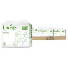 LIVI 優活 抽取式衛生紙, 10包, 8袋