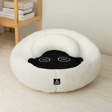 Leto 寵物甜甜圈羊造型坐墊, 1個, 白色