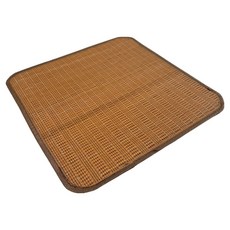 美思夢碳化雙竹坐墊 天然孟宗竹 透氣涼爽 四季通用 居家辦公車用, 1入, 棕色, 45 x 45cm