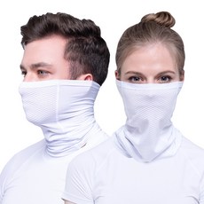 GearX 涼感透氣圍脖式面罩 2入, 白色的