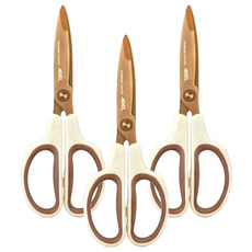 ABEL 力大牌 砧鋒事雙曲率務剪刀 防沾黏, 60082-WH, 3個