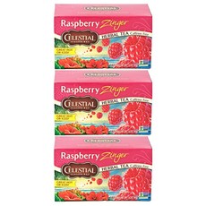 CELESTIAL SEASONINGS 詩尚草本 覆盆子生薑茶包, 2.25g, 20個, 3盒