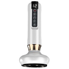 YOGEMDI 12段智能電動紅砭石刮痧儀 拔罐器, 1個, 白色