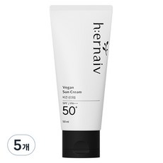 어네이브 유아용 비건 선크림 SPF50+ PA++++, 50ml, 5개