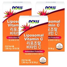 나우푸드 리포조말 비타민C 30p, 36g, 3개