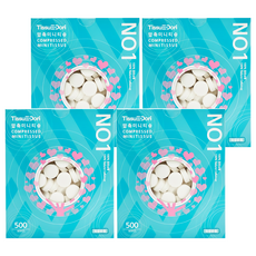 TissuEDori 迷你壓縮毛巾球 500個 100%天然纖維, 4盒