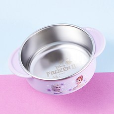 릴팡 겨울왕국2 프로즌엘사 안전핸들 논슬립 스텐 대접, 혼합 색상, 1개