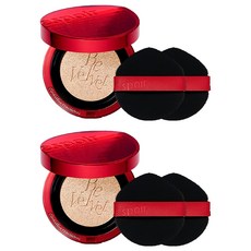 에스쁘아 프로테일러 비벨벳 커버 쿠션 파운데이션 뉴클래스 본품 13g + 퍼프 세트, 20호 바닐라, 2개