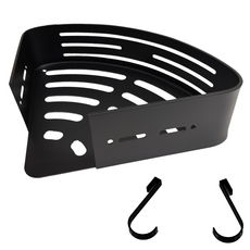 DANLE 丹樂 廚房浴室壁掛鋁合金三角籃, 經典黑, 1個