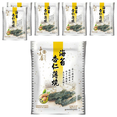 三味屋 海苔杏仁薄燒 40g 杏仁與海苔的絕妙組合 純手工精製, 6包