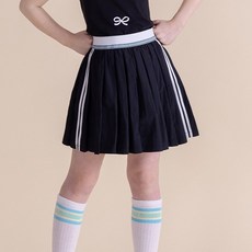 ILoveJ 女童涼感透氣拼色化纖百褶裙