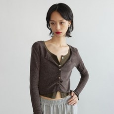 MICHIKOLONDON 女款安哥拉羊毛混紡開襟衫