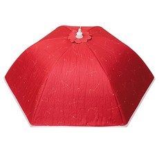 藏鮮鋼骨保溫餐罩, 紅色 + 銀色, 1個