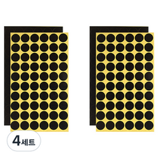 블루마토 스티커2 원 검정, 70매, 4세트