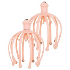 JOEKI 18爪頭部按摩器, 粉, 2入